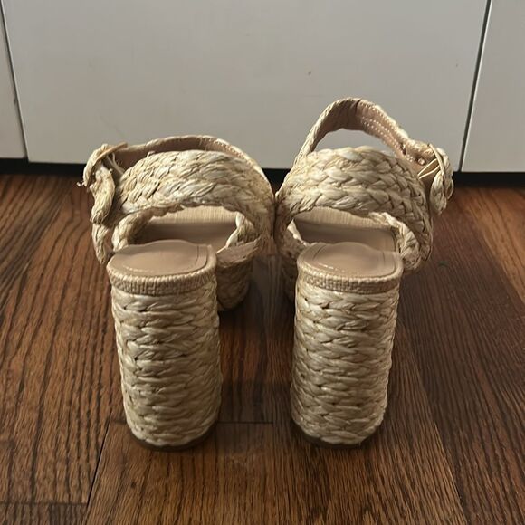 JustFab Rosalie Heeled Espadrille Sandal size 9.5 new without box - Picture 4 of 5